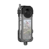 carcasa metalica puluz con tapa de lente para insta360 x4