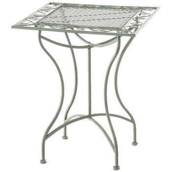 Mesa De Jardin Asina Metal Verde Antiguo 60x60x72 Cm Clp