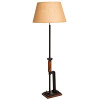 lampara de pie de madera y metal 47x47x140