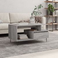 mesa de centromesa auxiliarmesa de cafe madera contrachapada gris sonoma 90x49x45 cm cfw773586