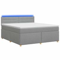 cama tapizada 144x190x1005 cm tejido - gris