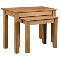 mesas apilables 2 unidades madera maciza de pino panama range vidaxl