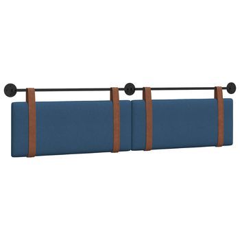 Cabecero，panel De Cabecero Colgante Azul Pu Antiguo