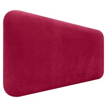Dhome Cabecero Tapizado En Terciopelo Liso Redondeado Para Pared Acústicos Cabeceros Absorbentes Cabezal Cama Dormitorio (rojo, 80cm)