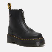 dr martens jetta zip front leather boots - uk 3