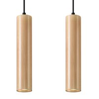 lampara colgante zori 2 luces madera natural