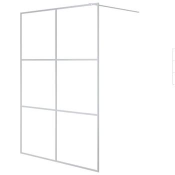 Mampara De Ducha Vidrio Esg Transparente Plateado 140x195 Cm Vidaxl
