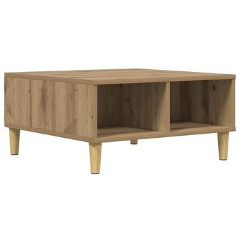 Mesa De Centro，mesa Auxiliar，mesita De Centro Madera De Ingeniería Roble Artisan 60x60x30 Cm
