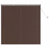 persiana veneciana marron oscuro con patron 150 x 150 cm pvc