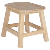 taburete en madera beige 36x29x30 cm