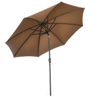 outsunny sombrilla de jardin con manivela techo inclinable o300x240 cm marron para patio terraza exterior   aosom espana