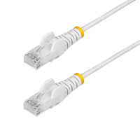cable ethernet cat6 delgado de 5m blanco - snagless - lszh
