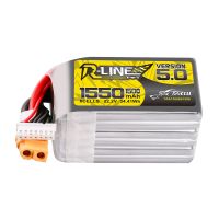 bateria lipo tattu r-line v50 222v 1550mah 150c 6s1p con conector xt60 para dron rc