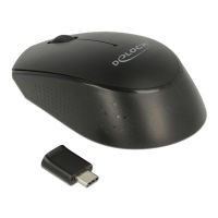 raton delock 12526 inalambrico rf 1000 dpi negro ambidiestro nano receptor usb type-a