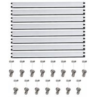 colgar cuadros sin agujeros pack 12 metros eurohang guias aluminio plata mate 150 cm con 15 colgadores rm nylon clips tapas tornillos