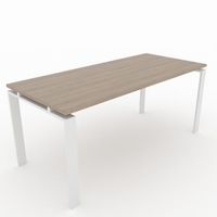 mesaescritorio para teletrabajo oficina y hogar estructura marco abierto color blanco tablero color olmo fabricado en espana 160 x 80 cm