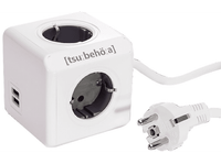 regleta - powercube bxpc1400 gris 4 tomas  usb alargo