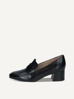 caprice trotteur black made of leather with trapeze heel size 42