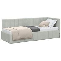 estructura de cama en esquina gris claro 80 cm x 200 cm vidaxl