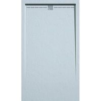 plato de ducha pizarra arco ceniza 80x100 cm rejilla inox