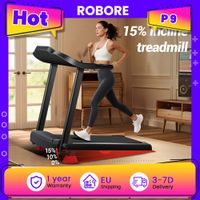 caminadora robore p9 30hp silenciosa con inclinacion del 15 controles inteligentes en el pasamanos sensor de frecuencia cardiaca doble amortiguacion velocidad de 14 kmh cinta de 5 capas