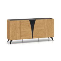 bufe 5 puertas paneles mdf madera y negro