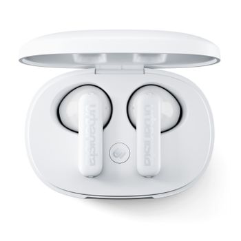 Urbanista Copenhagen Auriculares Inalámbricos, IPX4 Bluetooth 5.2 con Controles Táctiles y Micrófono con Cancelación de Ruido, 32H de Reproducción, Estuche de Carga USB C, Blanco Puro