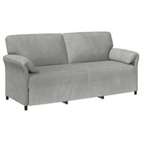 sofa de 3 plazas gris claro 198 x 83 x 95 cm terciopelo vidaxl