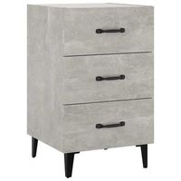mesita de noche madera de ingenieria gris hormigon 40x40x66 cm vidaxl