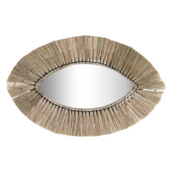 Espejo yute cristal 54x3x34 natural