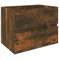 mueble de almacenaje  mueble de lavabo contrachapado roble ahumado 60x385x45 cm