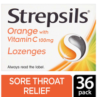 strepsils orange with vitamin c lozenges