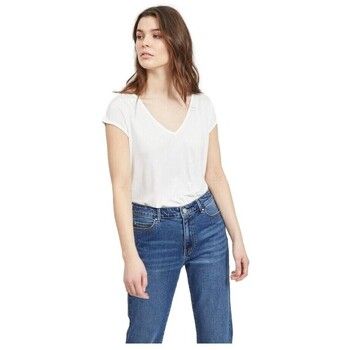 Vila Camiseta Scoop Top - Optical Snow para mujer