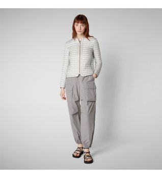 Save The Duck para mujer. D30614W-IRIS20 Chaqueta Carina gris (L), Casual, Nylon, Manga larga