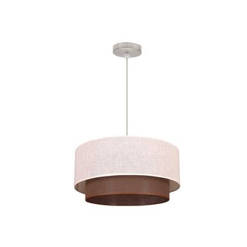 Mi Lampara - Colgante Doble 1l. Beis/beis Cilind (35/25/reg)