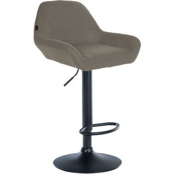 Taburete De Barra Braga Tapizado Tela Gris Topo 52x51x89 Cm Clp