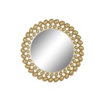 espejo hierro cristal 70x3x70 dorado