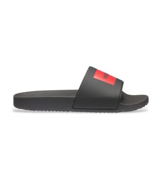 HUGO para hombre. 50548061 Chanclas con logo en la tira negro (42), Plano, Ninguno, Beachwear