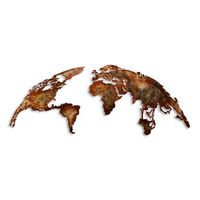 decoracion pared de metal mapamundi medium-1 multicolor 150x59 cm