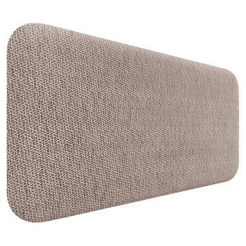 Dhome Cabecero Tapizado Liso Redondeado Tejido Luxury Para Pared Acústicos Cabeceros Absorbentes Cabezal Cama Dormitorio (ethnic Brown, 80cm)