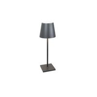 lampara de mesa led poldina l desk gris oscuro recargable y regulable con bateria de hasta 12 horas