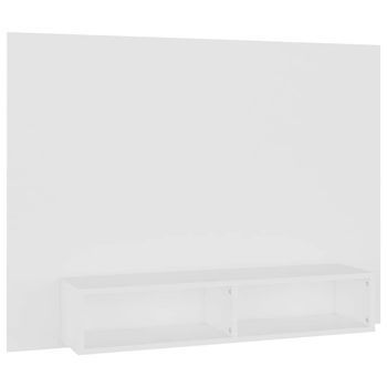 Mueble De Tv De Pared Madera Contrachapada Blanco 120x23,5x90cm Vidaxl
