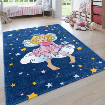 Alfombra infantil Prinzessin lillifee azul 140x200 cm