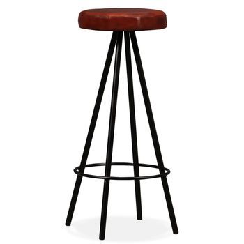 Pack 4 Uds Taburetes De Bar | Taburete De Cocina | Taburete Alto Cuero Auténtico