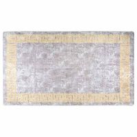 alfombra lavable gris 190x300 cm vidaxl