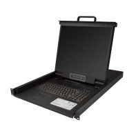 consola kvm startech 8 puertos lcd 19 1u rack teclado qwerty usb vga osd