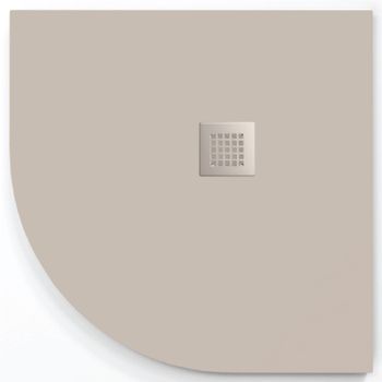 Plato De Ducha  Onda Curve Crema  90x90 Cm (radio 55) Rejilla Color