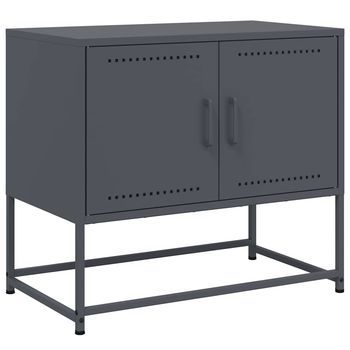 Mueble Para Tv De Acero Gris Antracita 68,5x39x60,5 Cm Vidaxl