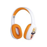 auriculares konix naruto inalambricos bluetooth 53 gaming con microfono y cable 35 mm naranja y blanco