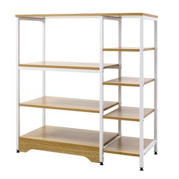 Estante de cocina 90x40x95 cm madera natural